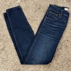 Madewell Women's 26 dark blue 10' high rise skinny jeans